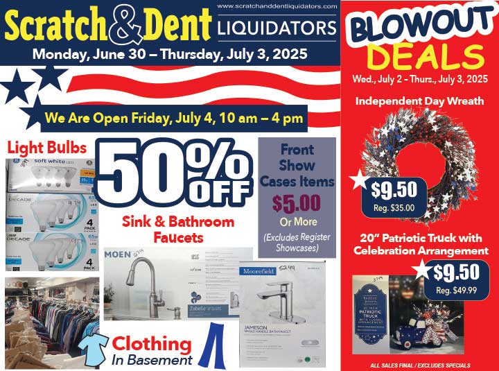 Savings Everyday for Everyone at Scratch & Dent Liquidator on Broadway Fells Point in BaltimoreSavings Everyday for Everyone at Scratch & Dent Liquidator on Broadway Fells Point in Baltimore