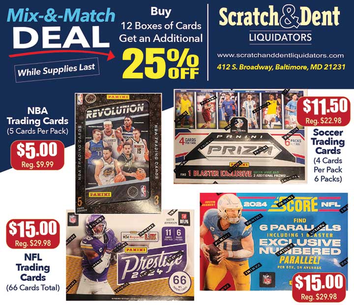 Panini Sports Cards Deal of the Century at Scratch & Dent Liquidators.