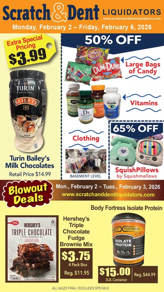 Scratch & Dent Liquidator on Broadway in Fells Point, Baltimore. A Great Discount Store Filled with Bargains for Everyone!