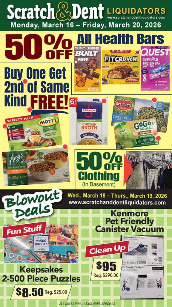 Scratch & Dent Liquidator on Broadway in Fells Point, Baltimore. A Great Discount Store Filled with Bargains for Everyone!