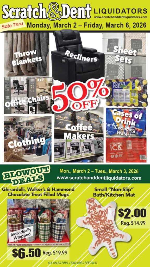 Scratch & Dent Liquidator on Broadway in Fells Point, Baltimore. A Great Discount Store Filled with Bargains for Everyone!