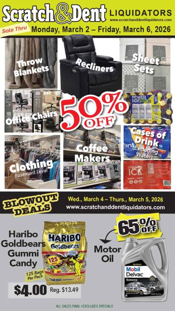 Scratch & Dent Liquidator on Broadway in Fells Point, Baltimore. A Great Discount Store Filled with Bargains for Everyone!