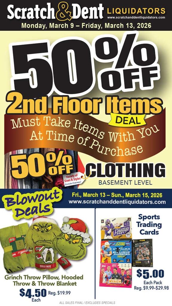 Scratch & Dent Liquidator on Broadway in Fells Point, Baltimore. A Great Discount Store Filled with Bargains for Everyone!