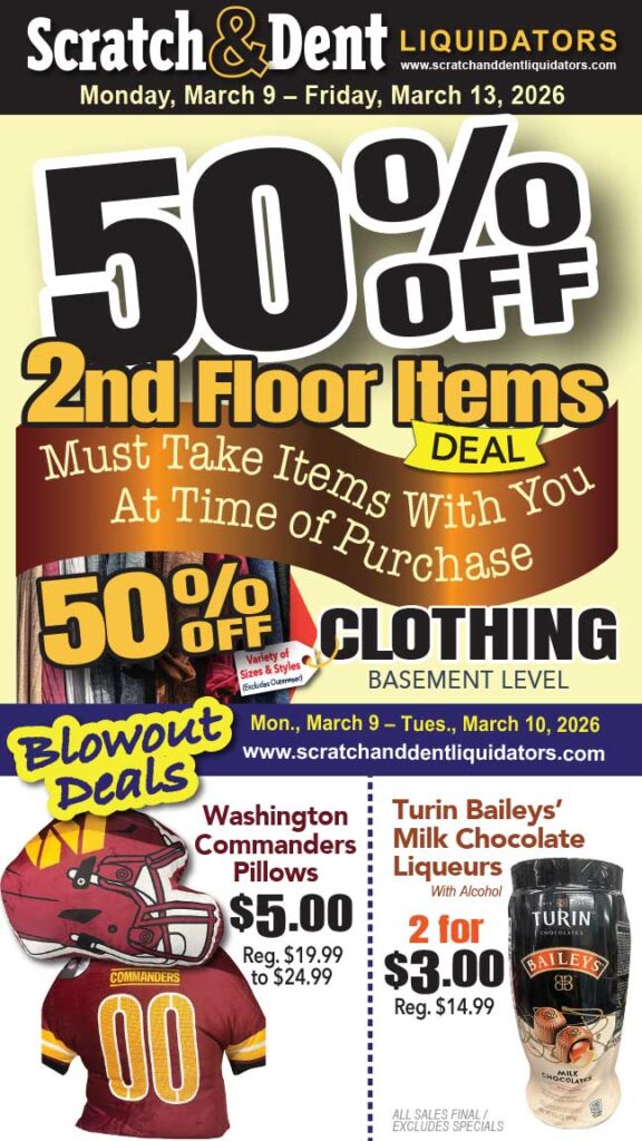 Scratch & Dent Liquidator on Broadway in Fells Point, Baltimore. A Great Discount Store Filled with Bargains for Everyone!