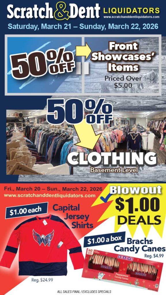 Scratch & Dent Liquidator on Broadway in Fells Point, Baltimore. A Great Discount Store Filled with Bargains for Everyone!