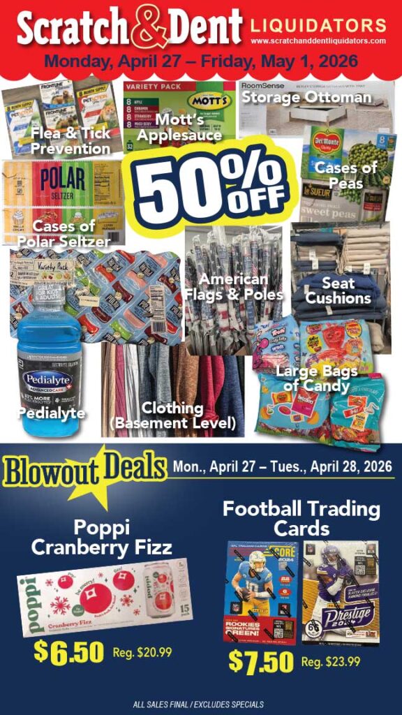 Scratch & Dent Liquidator on Broadway in Fells Point, Baltimore. A Great Discount Store Filled with Bargains for Everyone!