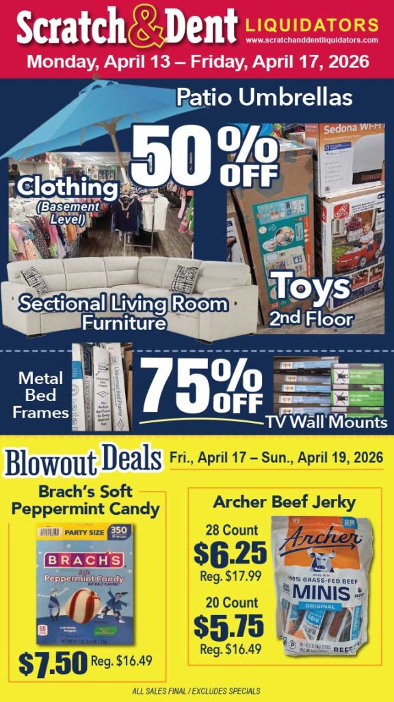 Scratch & Dent Liquidator on Broadway in Fells Point, Baltimore. A Great Discount Store Filled with Bargains for Everyone!