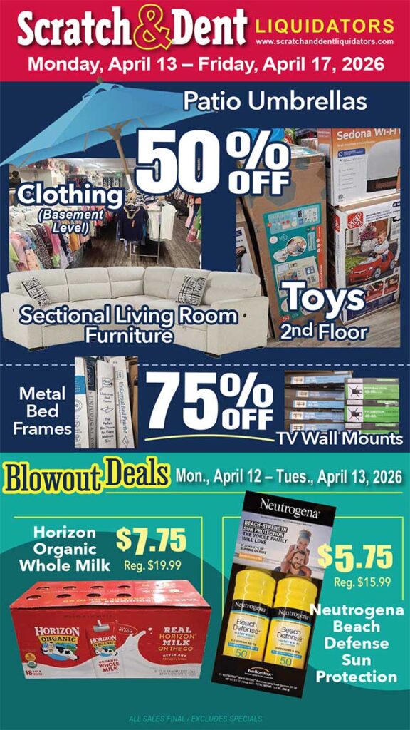 Scratch & Dent Liquidator on Broadway in Fells Point, Baltimore. A Great Discount Store Filled with Bargains for Everyone!