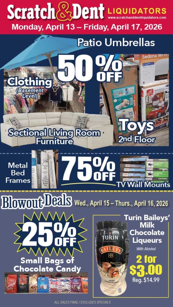 Scratch & Dent Liquidator on Broadway in Fells Point, Baltimore. A Great Discount Store Filled with Bargains for Everyone!