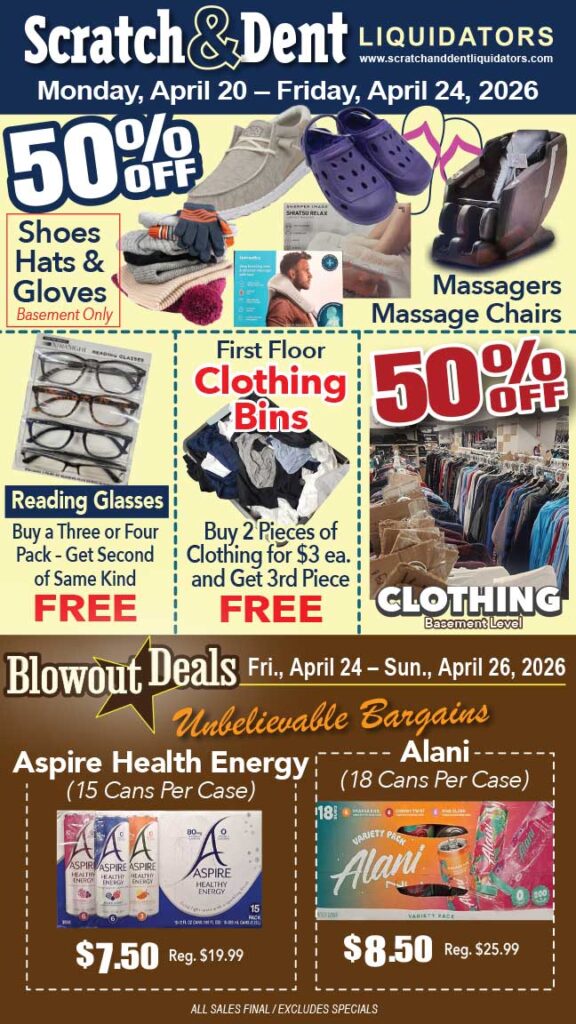 Scratch & Dent Liquidator on Broadway in Fells Point, Baltimore. A Great Discount Store Filled with Bargains for Everyone!