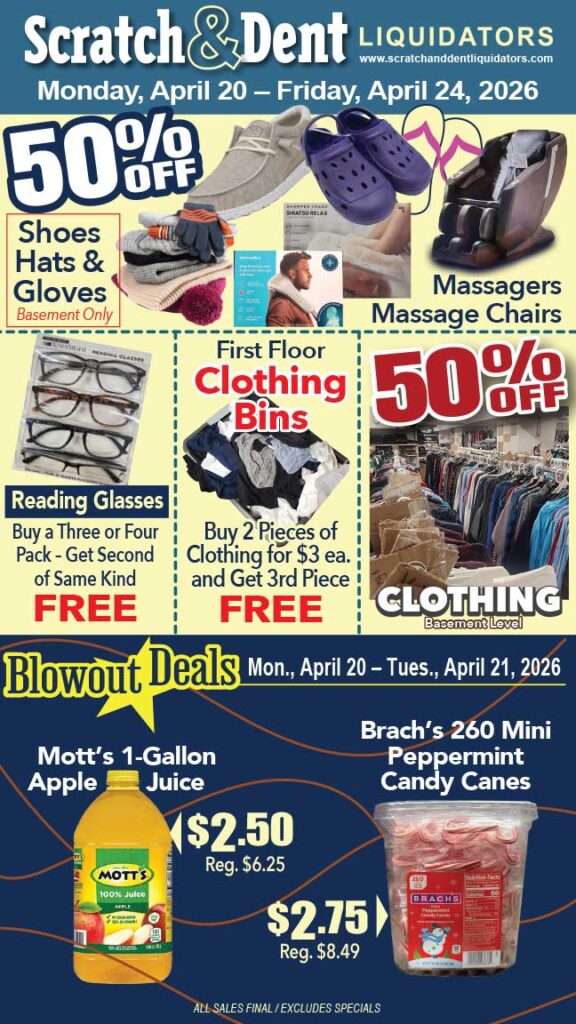 Scratch & Dent Liquidator on Broadway in Fells Point, Baltimore. A Great Discount Store Filled with Bargains for Everyone!