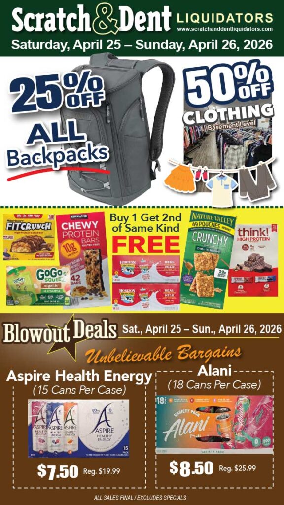 Scratch & Dent Liquidator on Broadway in Fells Point, Baltimore. A Great Discount Store Filled with Bargains for Everyone!