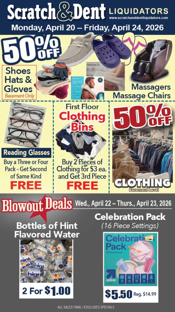 Scratch & Dent Liquidator on Broadway in Fells Point, Baltimore. A Great Discount Store Filled with Bargains for Everyone!