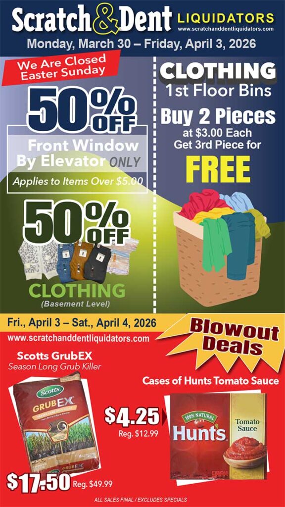 Scratch & Dent Liquidator on Broadway in Fells Point, Baltimore. A Great Discount Store Filled with Bargains for Everyone!