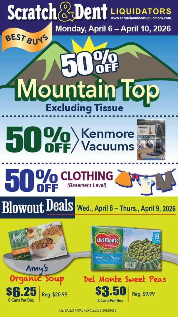 Scratch & Dent Liquidator on Broadway in Fells Point, Baltimore. A Great Discount Store Filled with Bargains for Everyone!