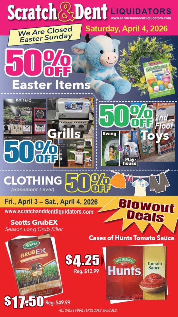 Scratch & Dent Liquidator on Broadway in Fells Point, Baltimore. A Great Discount Store Filled with Bargains for Everyone!