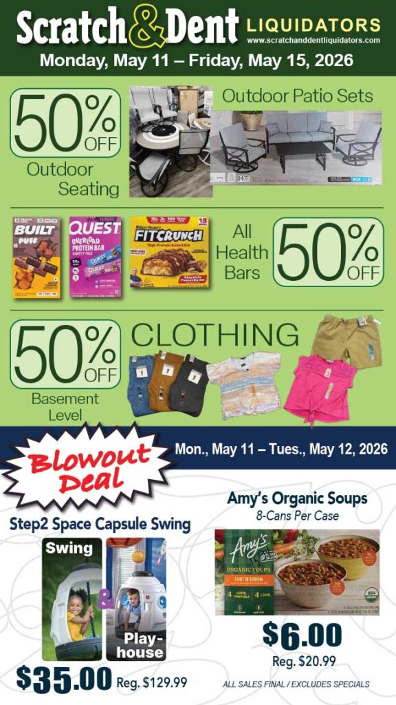 Scratch & Dent Liquidator on Broadway in Fells Point, Baltimore. A Great Discount Store Filled with Bargains for Everyone!