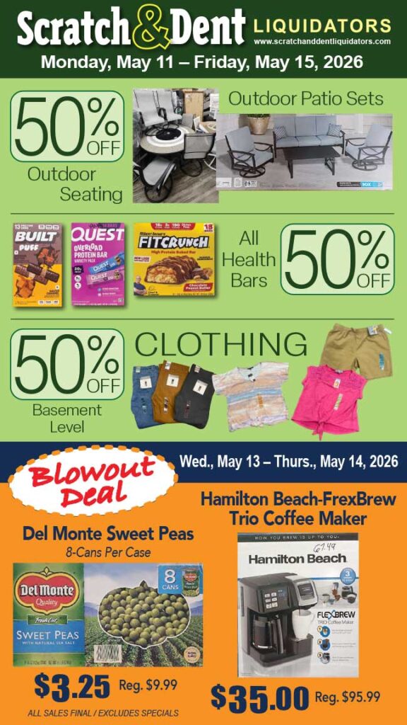 Scratch & Dent Liquidator on Broadway in Fells Point, Baltimore. A Great Discount Store Filled with Bargains for Everyone!