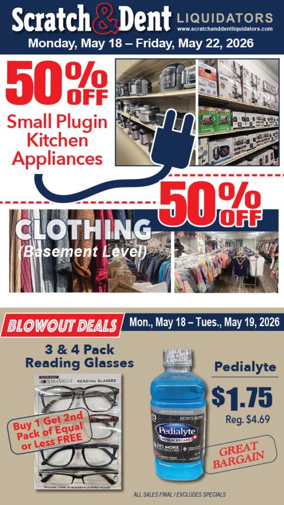 Scratch & Dent Liquidator on Broadway in Fells Point, Baltimore. A Great Discount Store Filled with Bargains for Everyone!