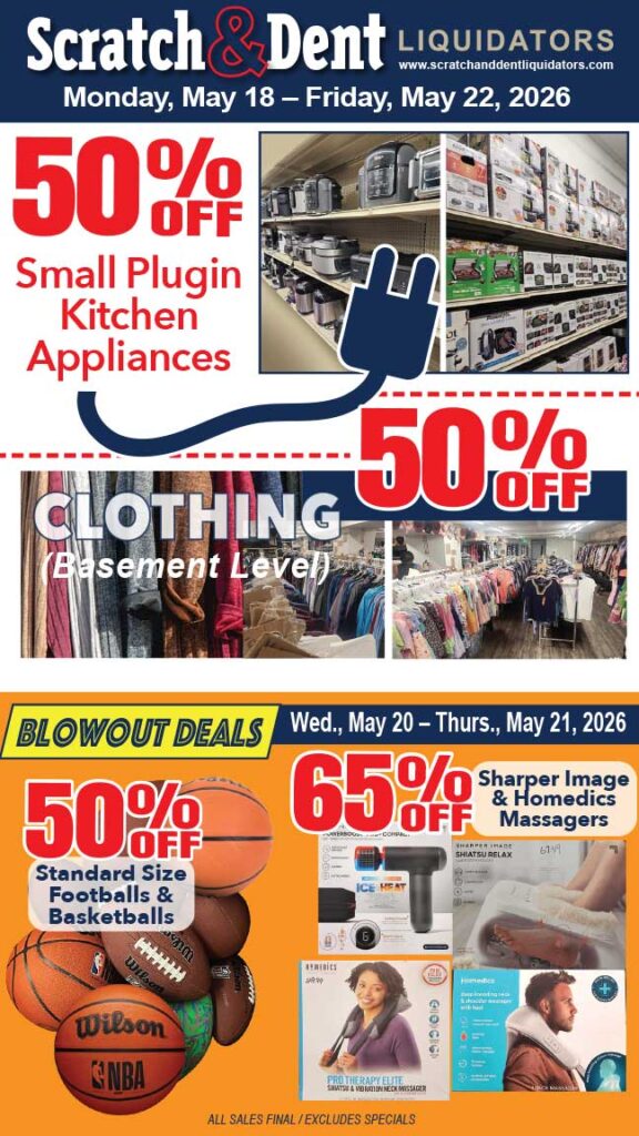 Scratch & Dent Liquidator on Broadway in Fells Point, Baltimore. A Great Discount Store Filled with Bargains for Everyone!