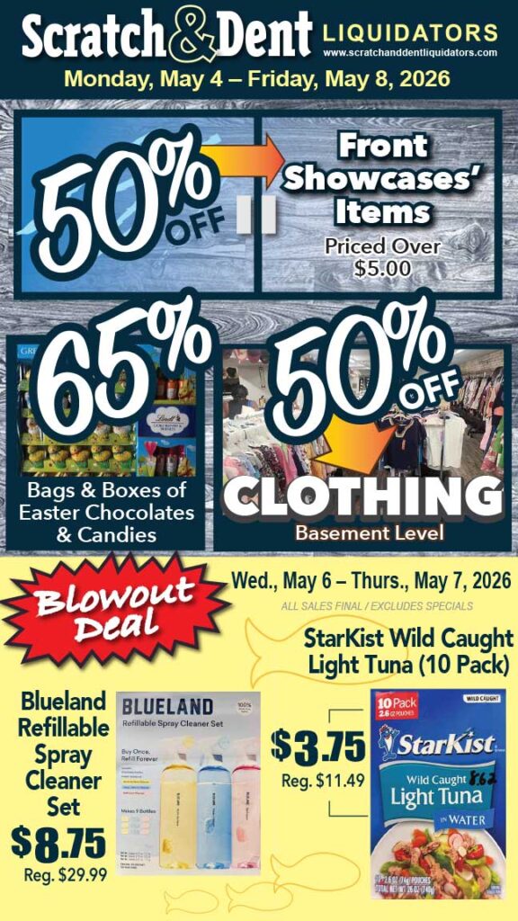 Scratch & Dent Liquidator on Broadway in Fells Point, Baltimore. A Great Discount Store Filled with Bargains for Everyone!