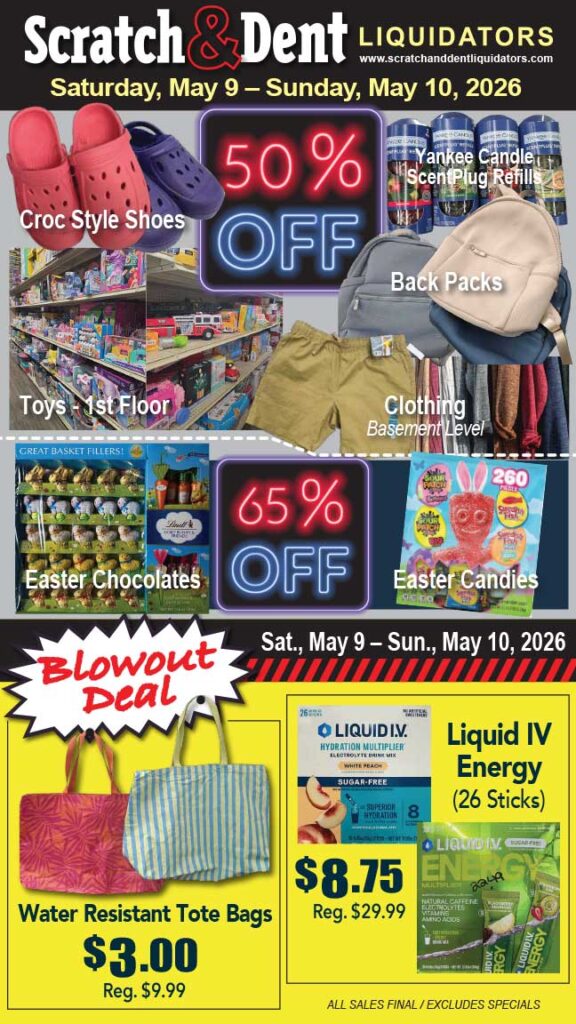 Scratch & Dent Liquidator on Broadway in Fells Point, Baltimore. A Great Discount Store Filled with Bargains for Everyone!