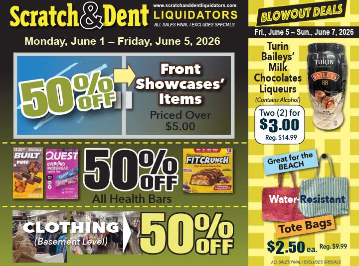 Scratch & Dent Liquidator on Broadway in Fells Point, Baltimore. A Great Discount Store Filled with Bargains for Everyone!