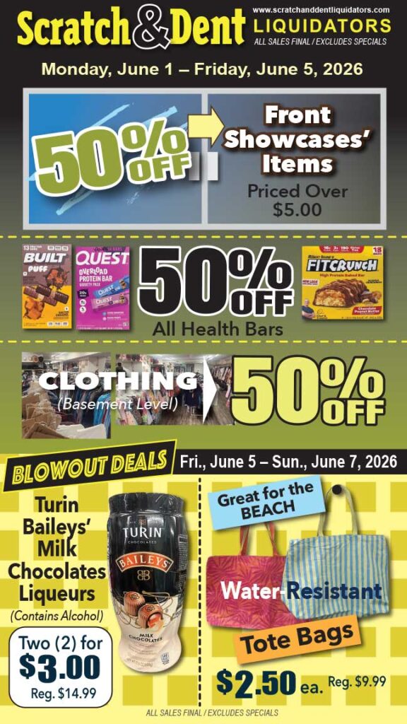 Scratch & Dent Liquidator on Broadway in Fells Point, Baltimore. A Great Discount Store Filled with Bargains for Everyone!