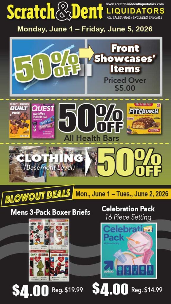 Scratch & Dent Liquidator on Broadway in Fells Point, Baltimore. A Great Discount Store Filled with Bargains for Everyone!