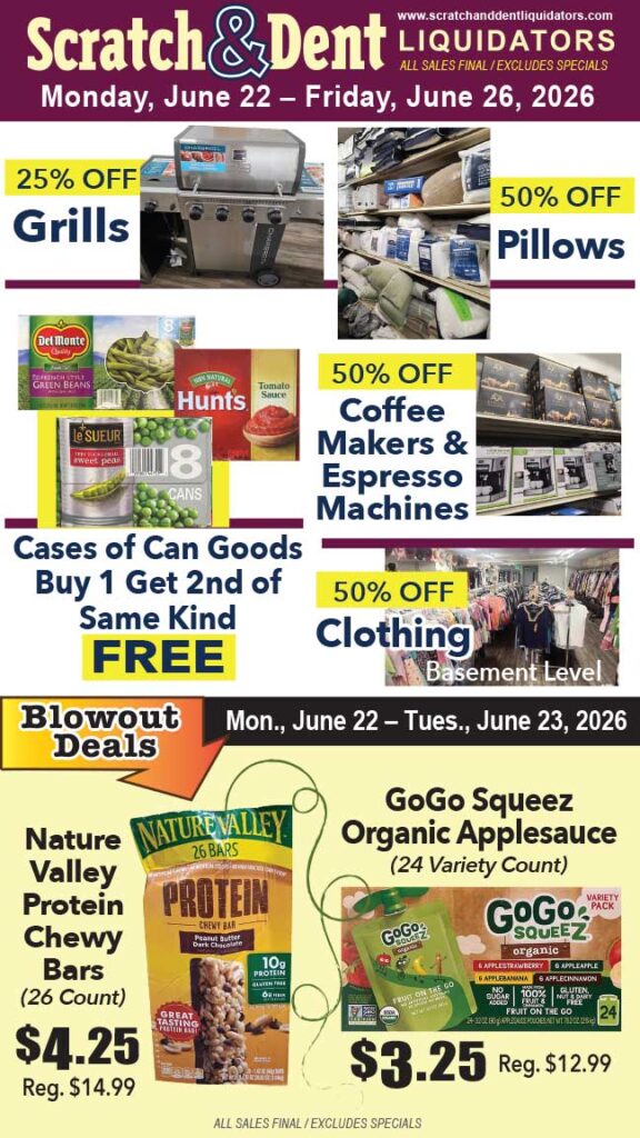 Scratch & Dent Liquidator on Broadway in Fells Point, Baltimore. A Great Discount Store Filled with Bargains for Everyone!