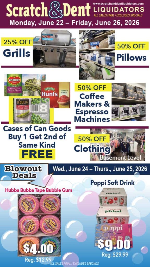 Scratch & Dent Liquidator on Broadway in Fells Point, Baltimore. A Great Discount Store Filled with Bargains for Everyone!