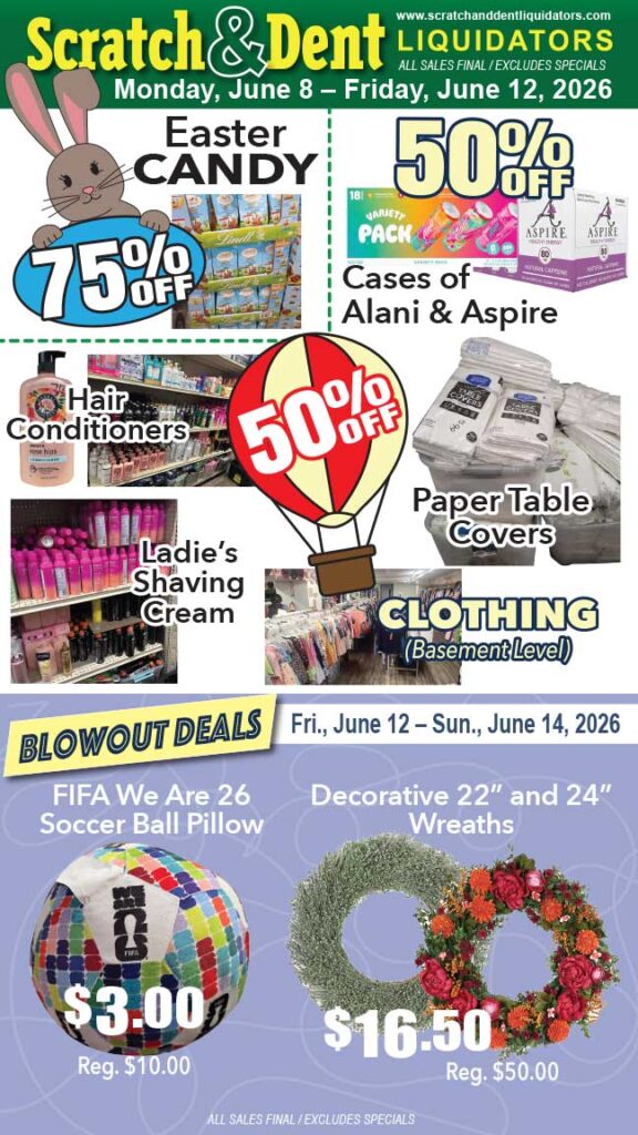 Scratch & Dent Liquidator on Broadway in Fells Point, Baltimore. A Great Discount Store Filled with Bargains for Everyone!
