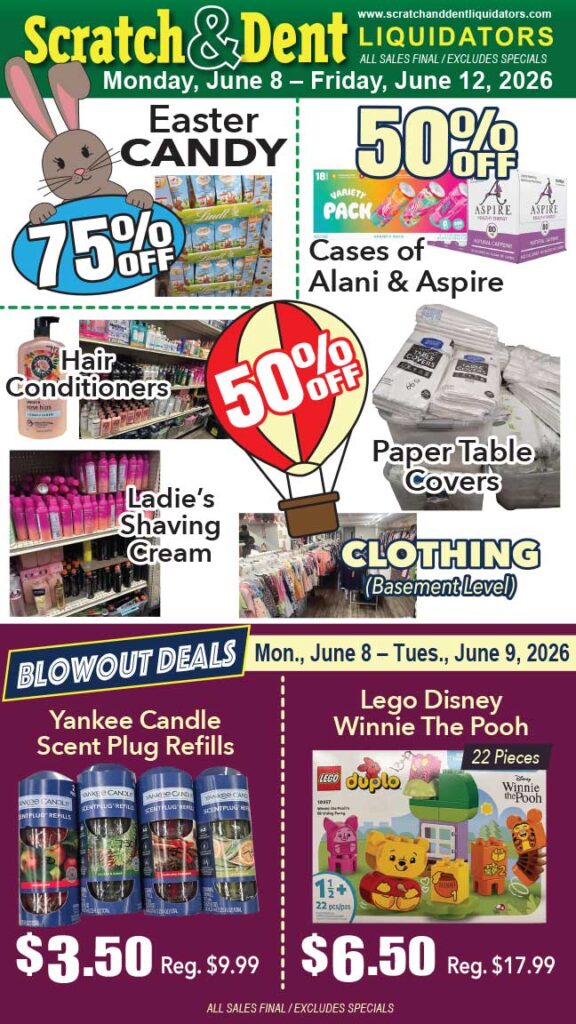 Scratch & Dent Liquidator on Broadway in Fells Point, Baltimore. A Great Discount Store Filled with Bargains for Everyone!