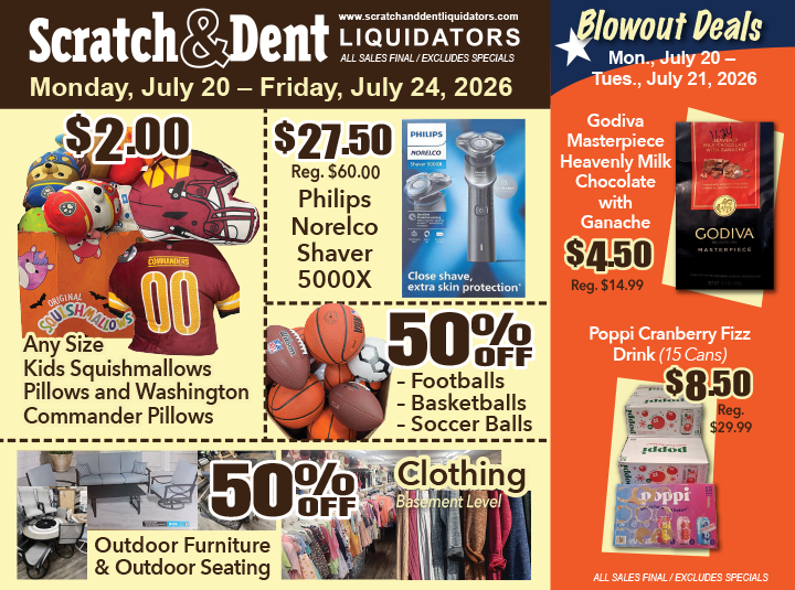 Scratch & Dent Liquidator on Broadway in Fells Point, Baltimore. A Great Discount Store Filled with Bargains for Everyone!