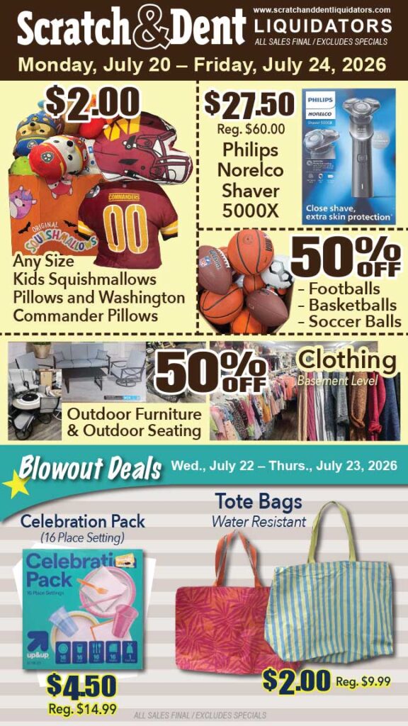 Scratch & Dent Liquidator on Broadway in Fells Point, Baltimore. A Great Discount Store Filled with Bargains for Everyone!