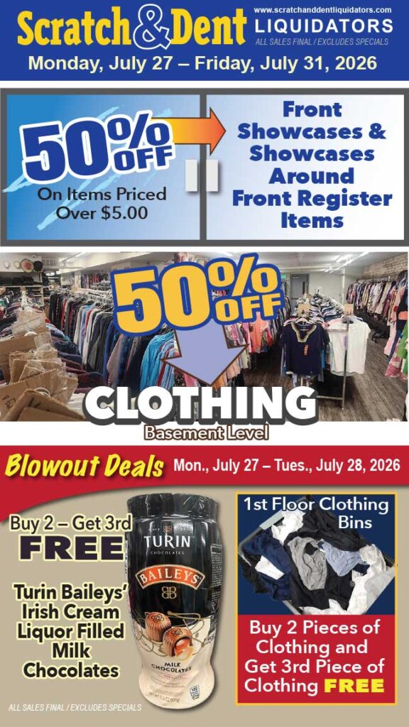 Scratch & Dent Liquidator on Broadway in Fells Point, Baltimore. A Great Discount Store Filled with Bargains for Everyone!