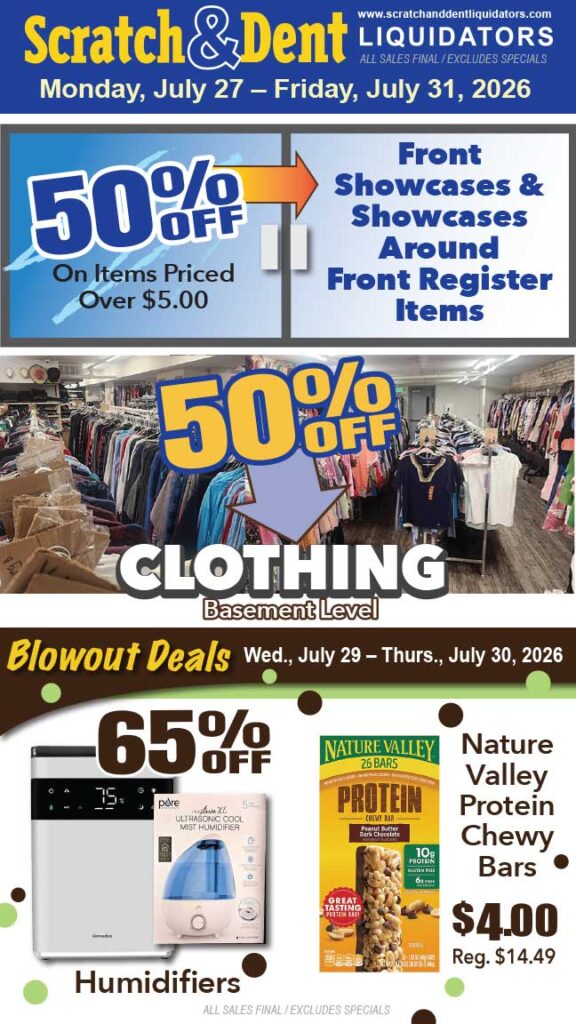 Scratch & Dent Liquidator on Broadway in Fells Point, Baltimore. A Great Discount Store Filled with Bargains for Everyone!