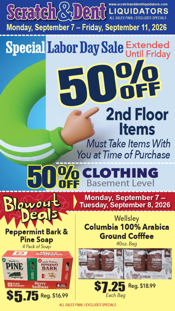 The Savings Store — Scratch & Dent Liquidator on Broadway in Fells Point, Baltimore. A Great Discount Store Filled with Bargains for Everyone!