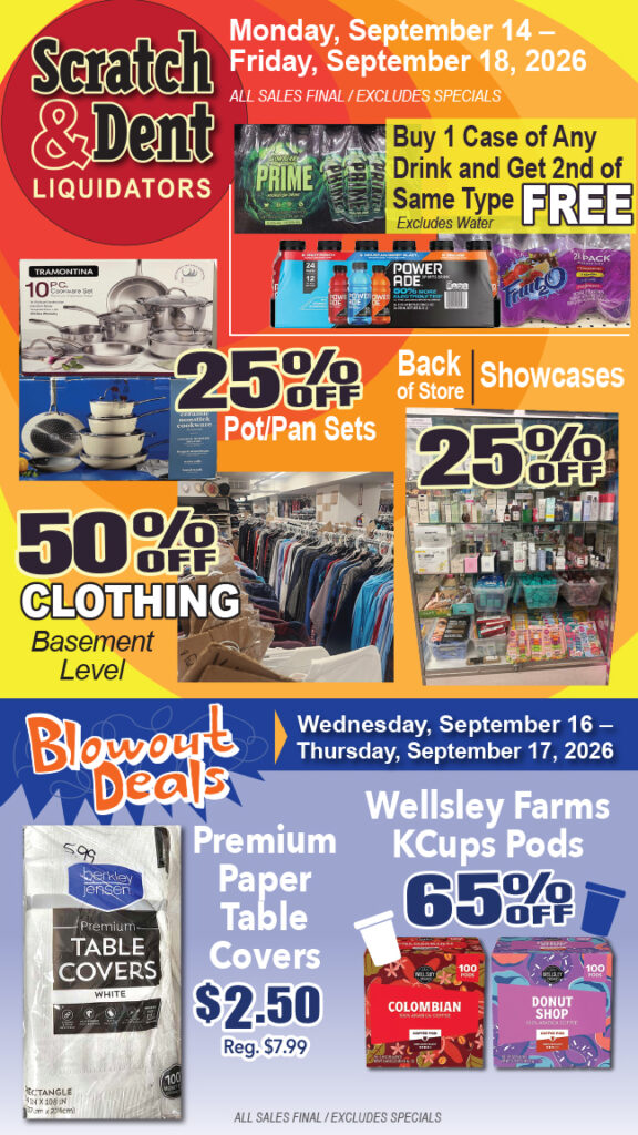 The Savings Store — Scratch & Dent Liquidator on Broadway in Fells Point, Baltimore. A Great Discount Store Filled with Bargains for Everyone!