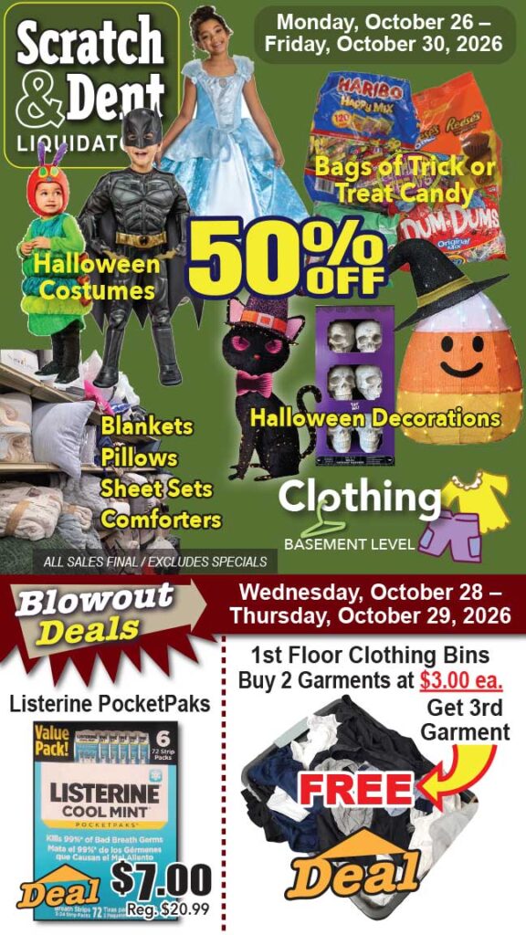 The Savings Store — Scratch & Dent Liquidator on Broadway in Fells Point, Baltimore. A Great Discount Store Filled with Bargains for Everyone!