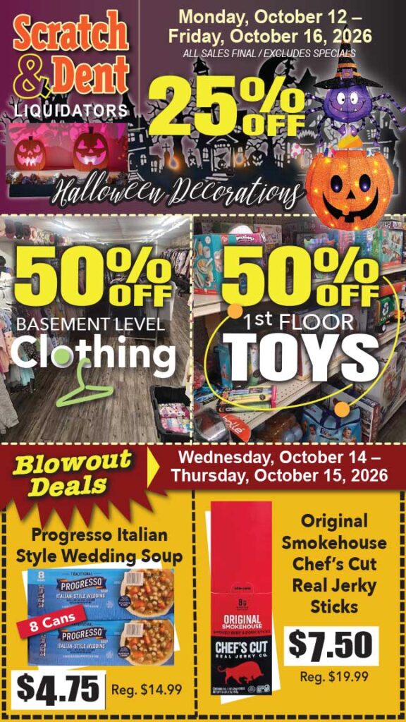 The Savings Store — Scratch & Dent Liquidator on Broadway in Fells Point, Baltimore. A Great Discount Store Filled with Bargains for Everyone!